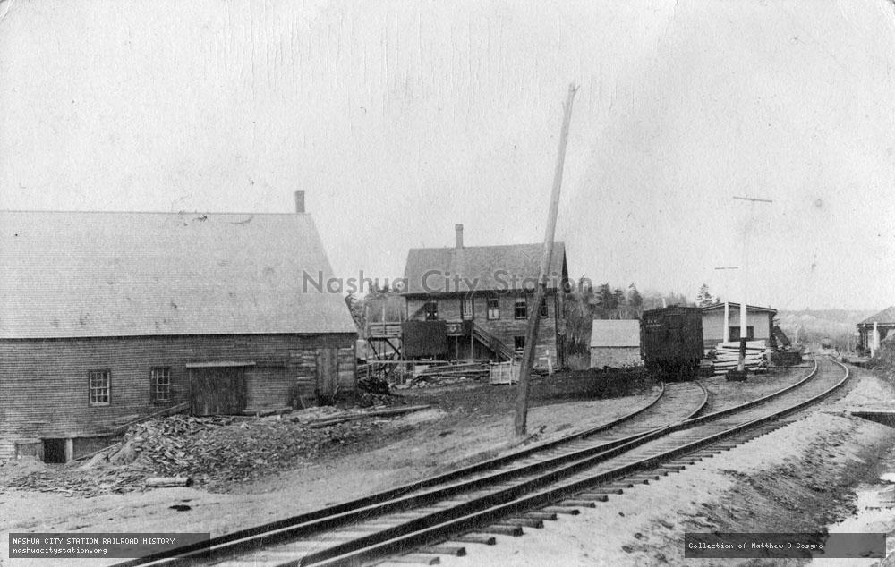 Postcard: Railroad at Warren, Maine